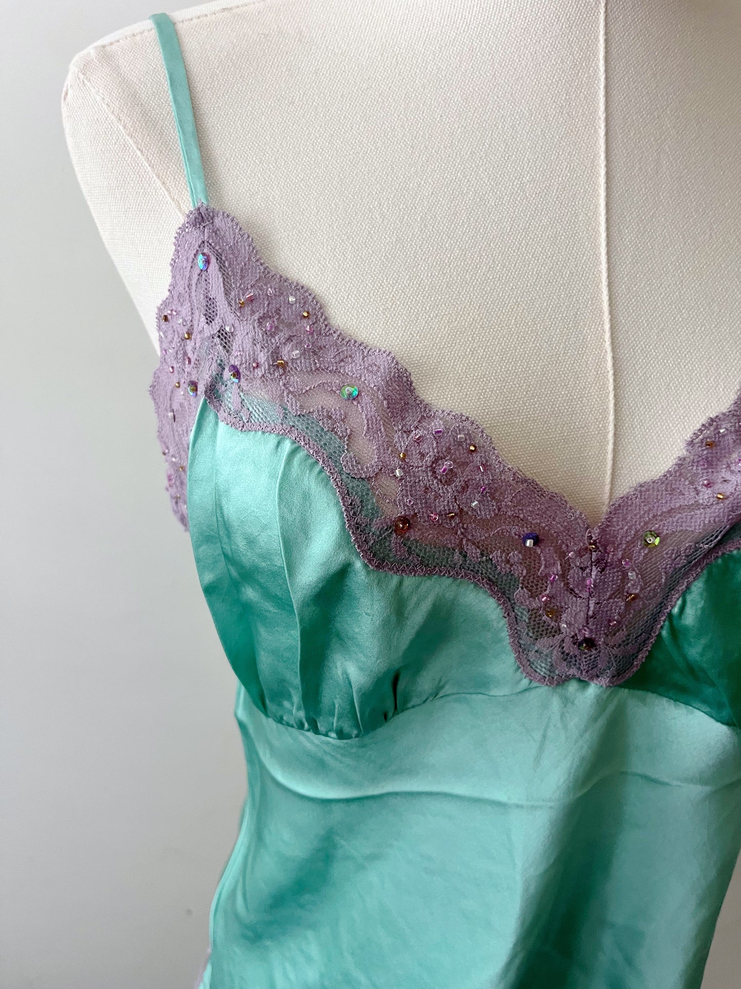 Gold Hawk Silk Cami Blue Purple | Medium