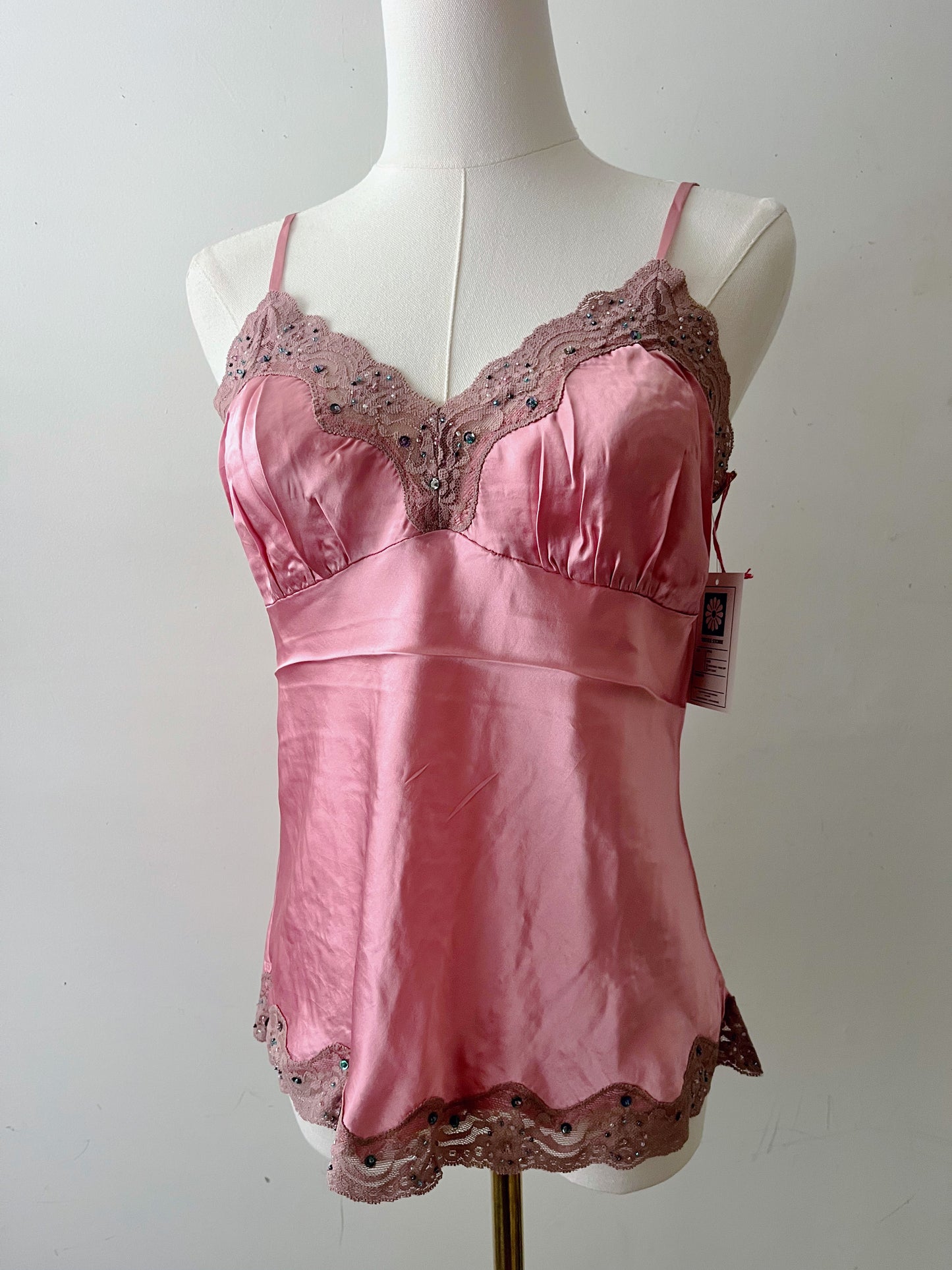 Gold Hawk Silk Cami Rose Mauve