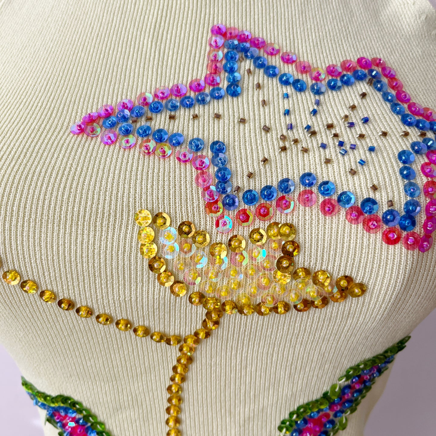 Matcha Knit Sequined Tank | Small