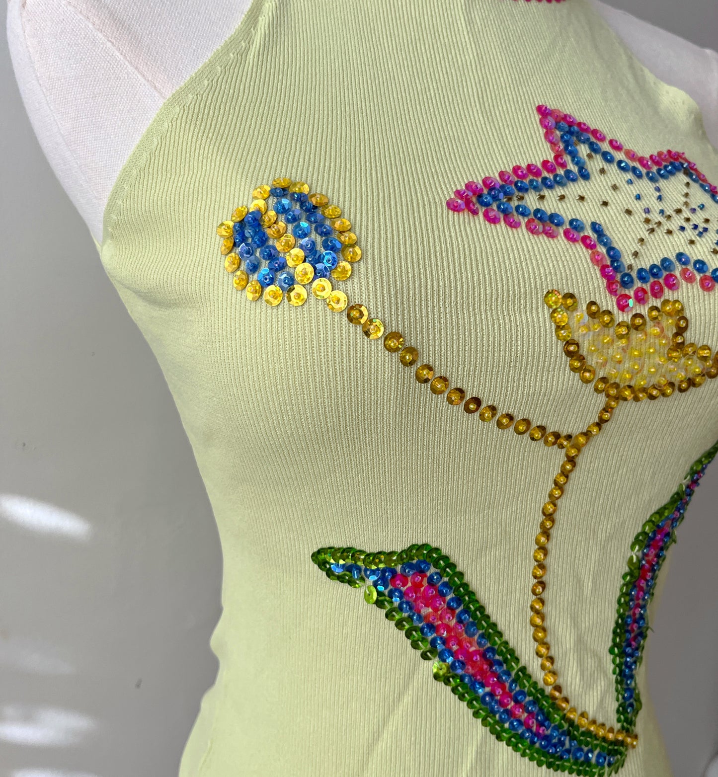 Matcha Knit Sequined Tank | Small