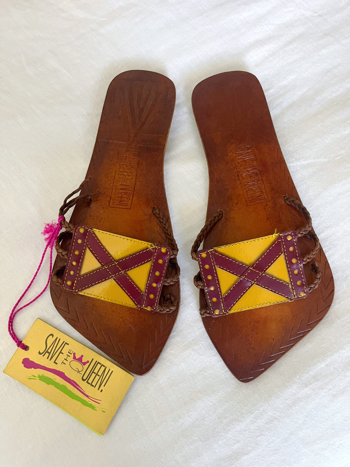 Save the Queen Leather Sandals