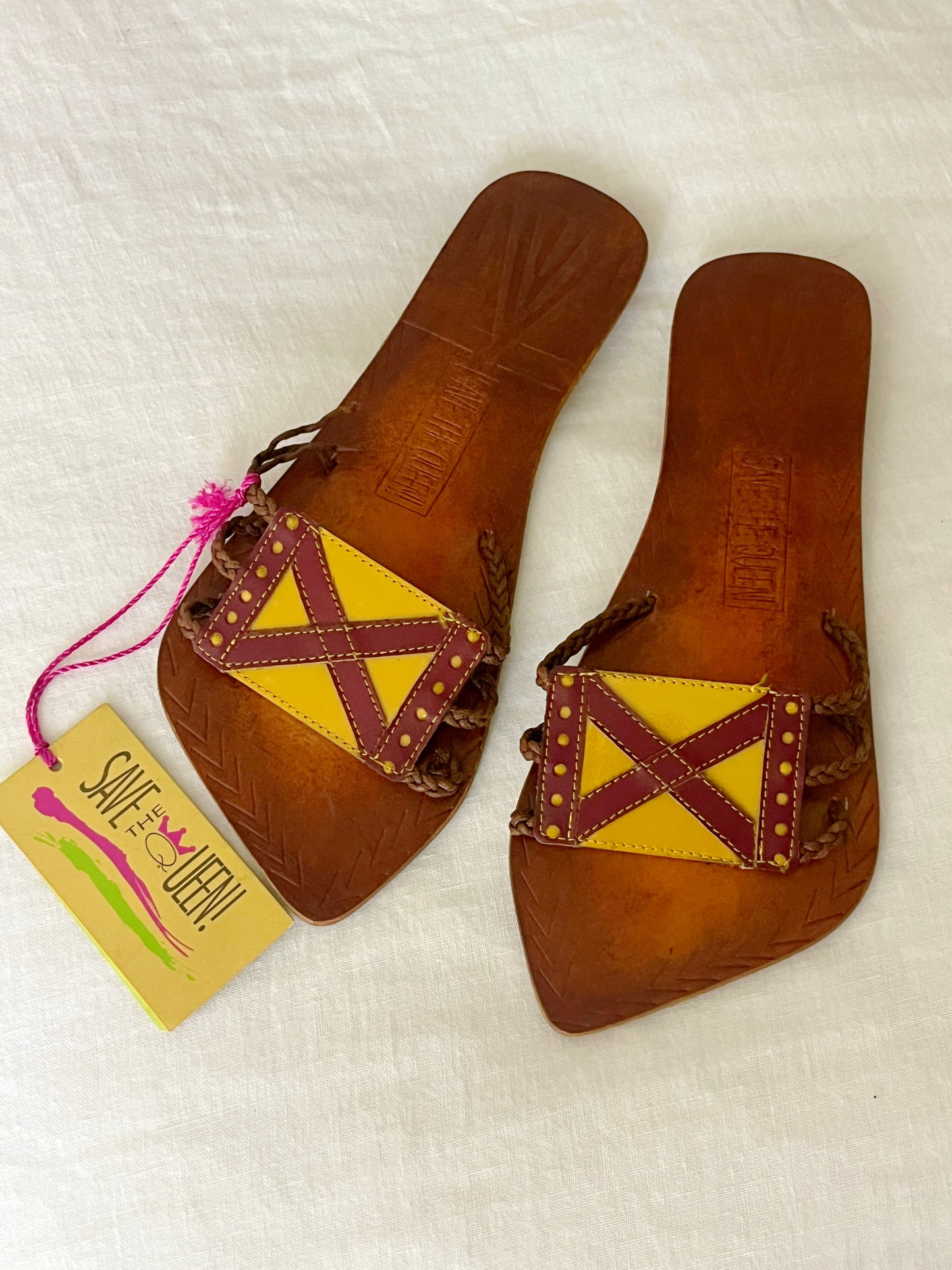 Save the Queen Leather Sandals