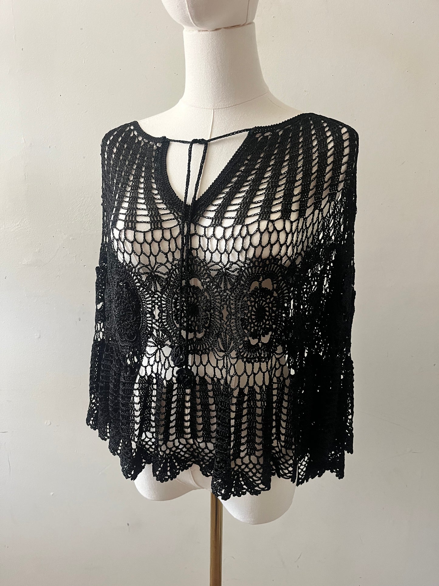 Crochet Cape Poncho Top| One size