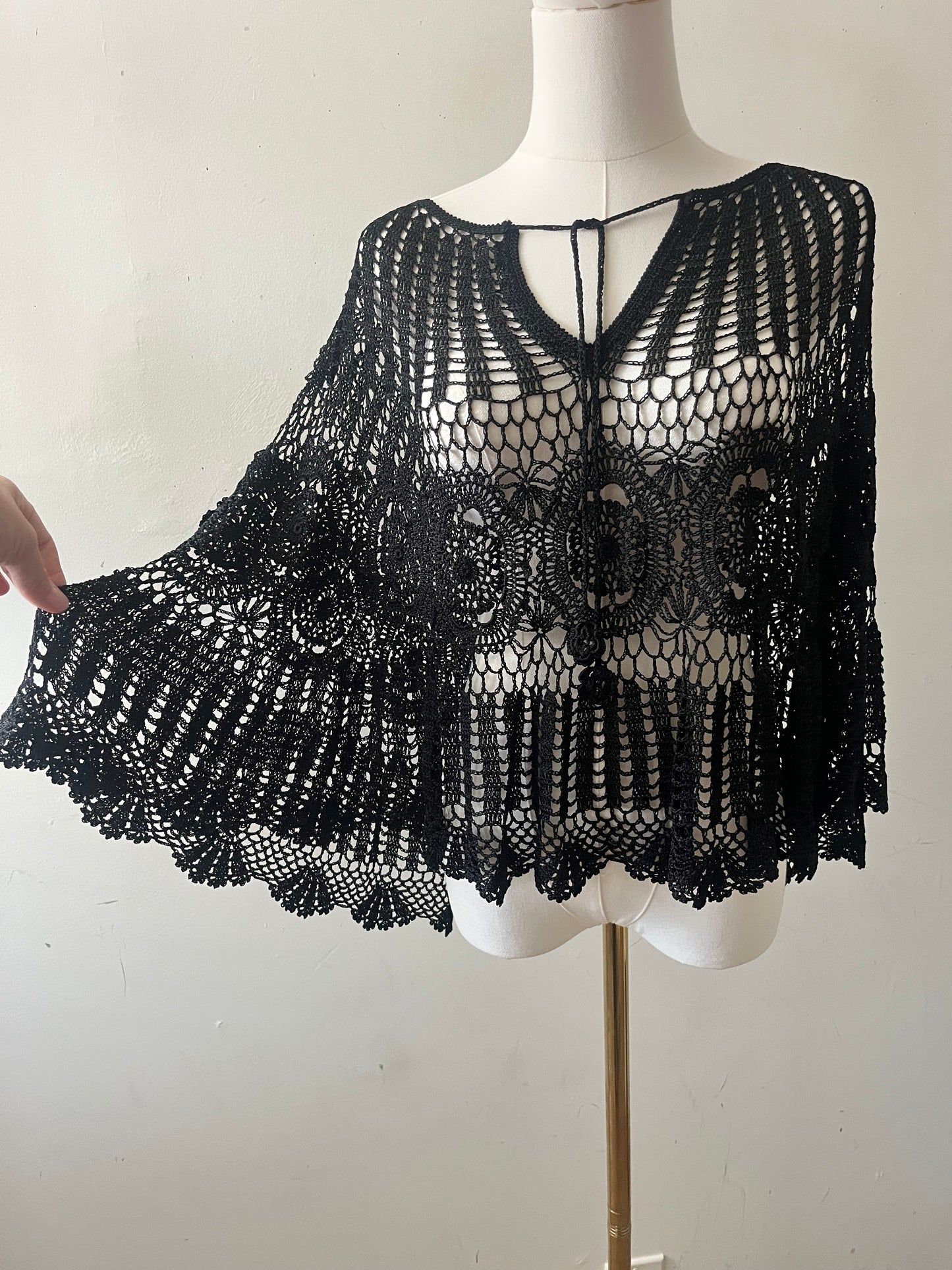 Crochet Cape Poncho Top| One size