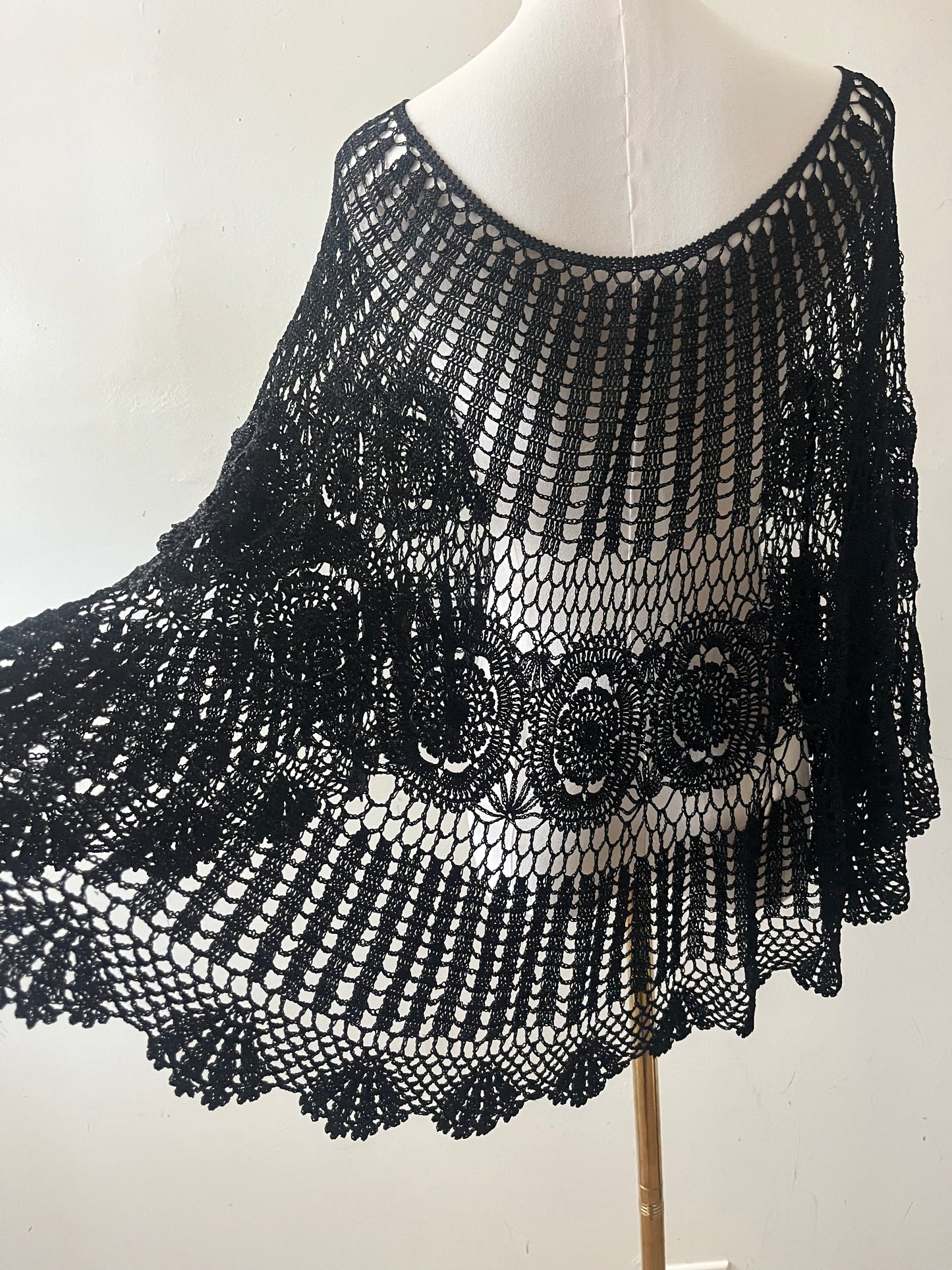 Crochet Cape Poncho Top| One size
