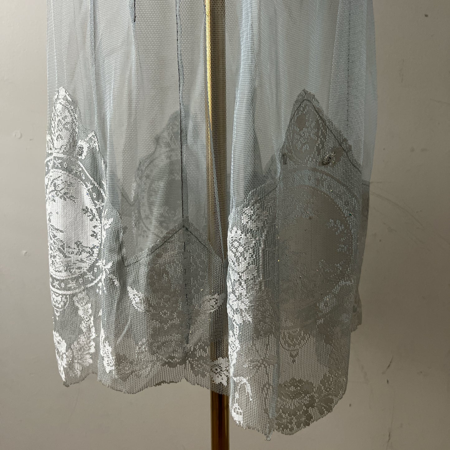 Pale Blue Mesh Lace Dress| Small