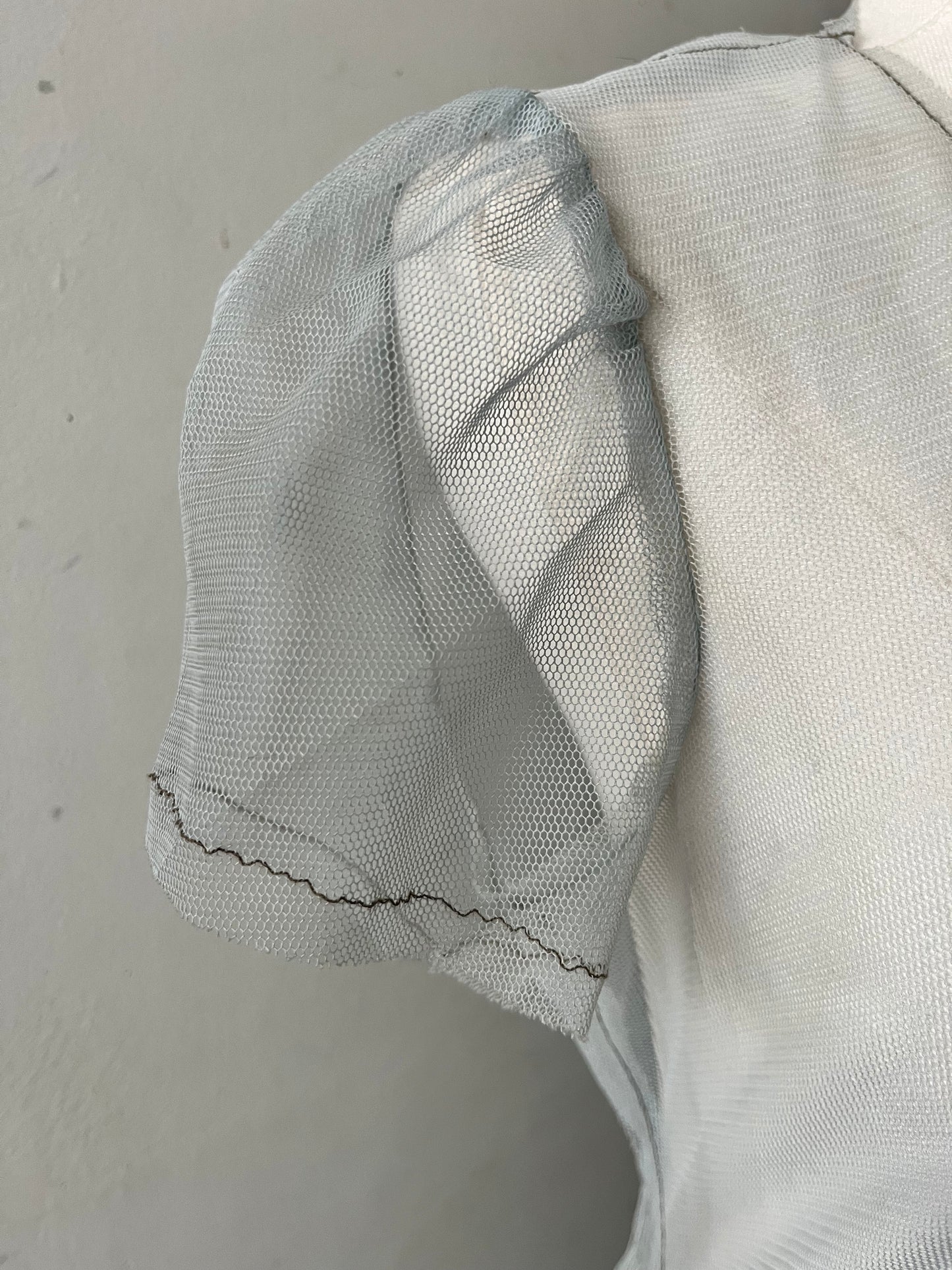 Pale Blue Mesh Lace Dress| Small