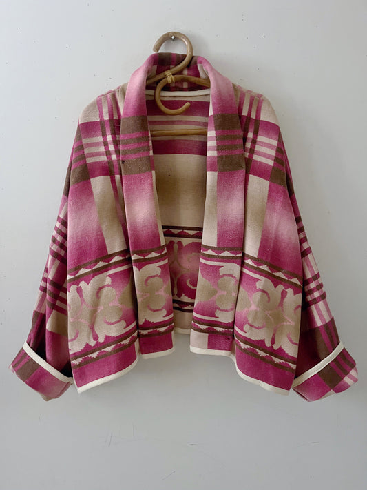 Rasberry Cream Camp Cardie Jacket| One Size