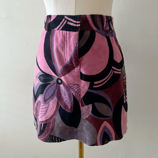 Mod Velvet Mini Skirt | Small