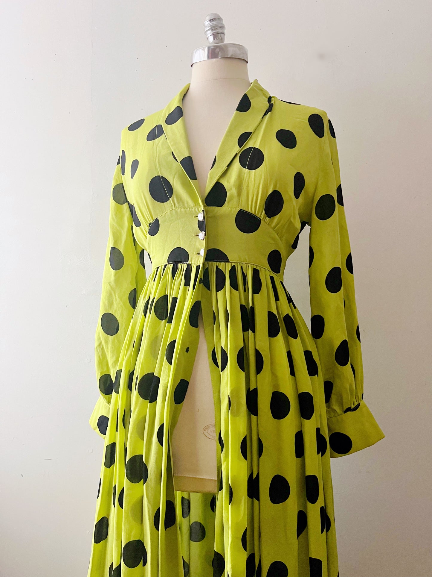 Todd Oldham Runway Polka Dot Duster Dress| Small