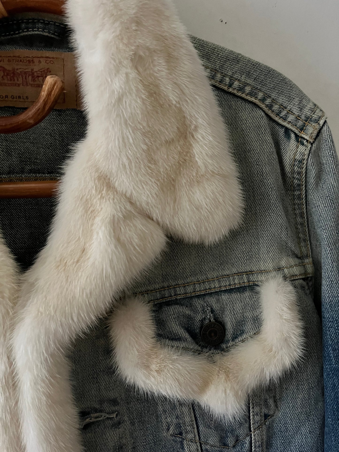 Minx Fur Levi's Denim Jacket| S/M