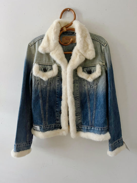 Minx Fur Levi's Denim Jacket| S/M