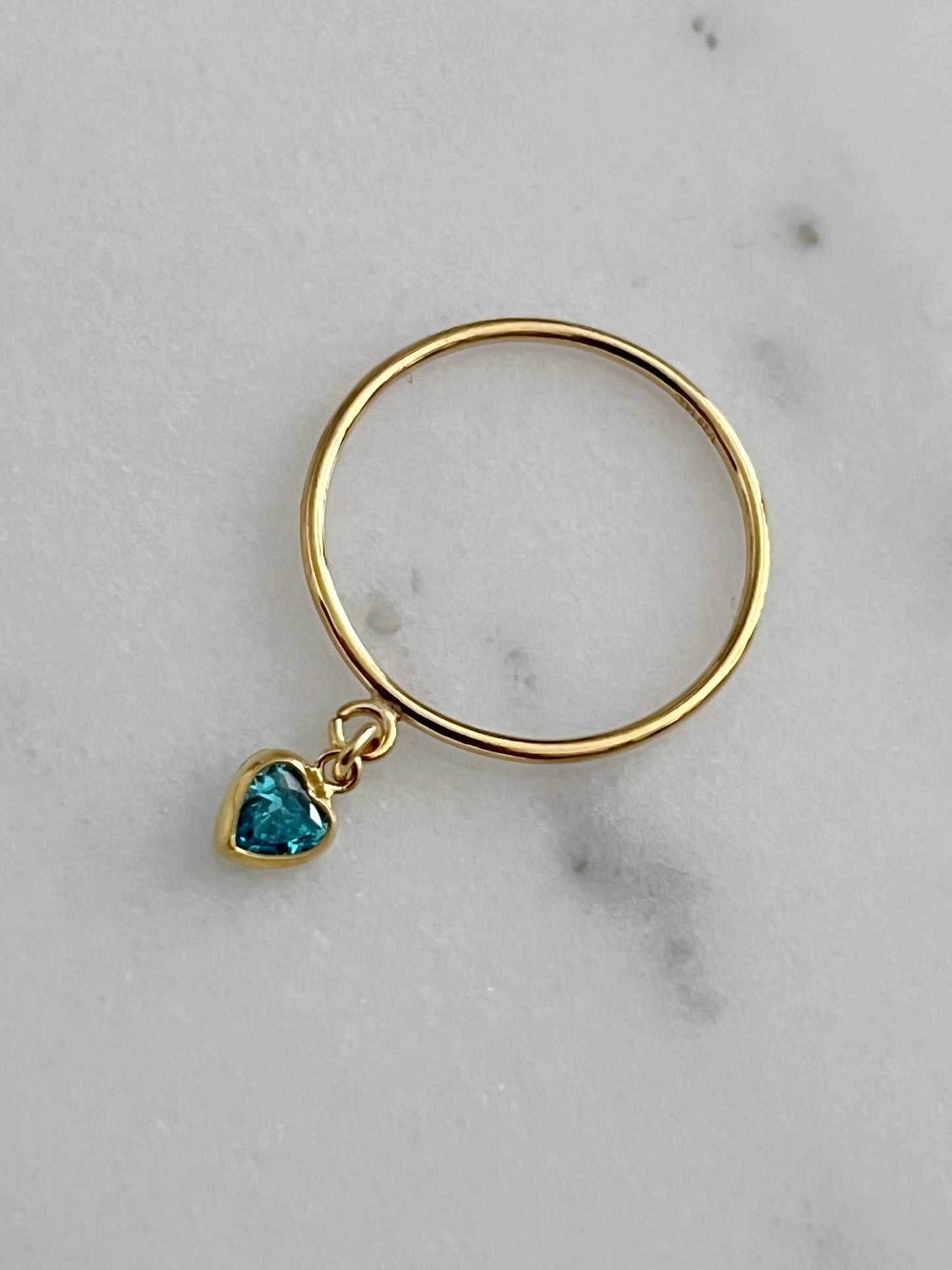Lucky Charm Ring Turquoise Heart| Size 7