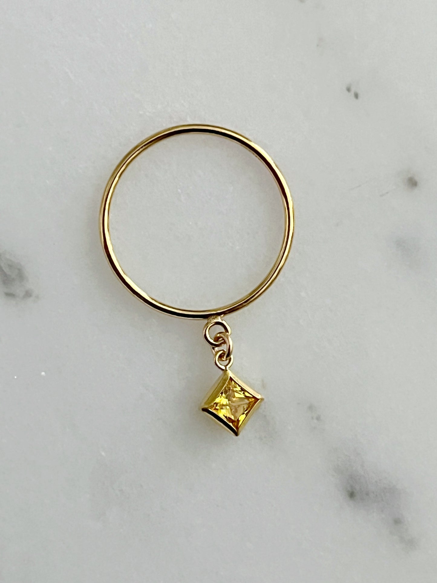 Lucky Charm Ring Yellow Diamond| Size 6