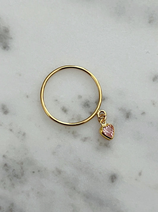 Lucky Charm Ring Pink Heart| Size 5