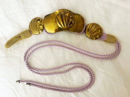 Art Metal Seashell Rope Belt