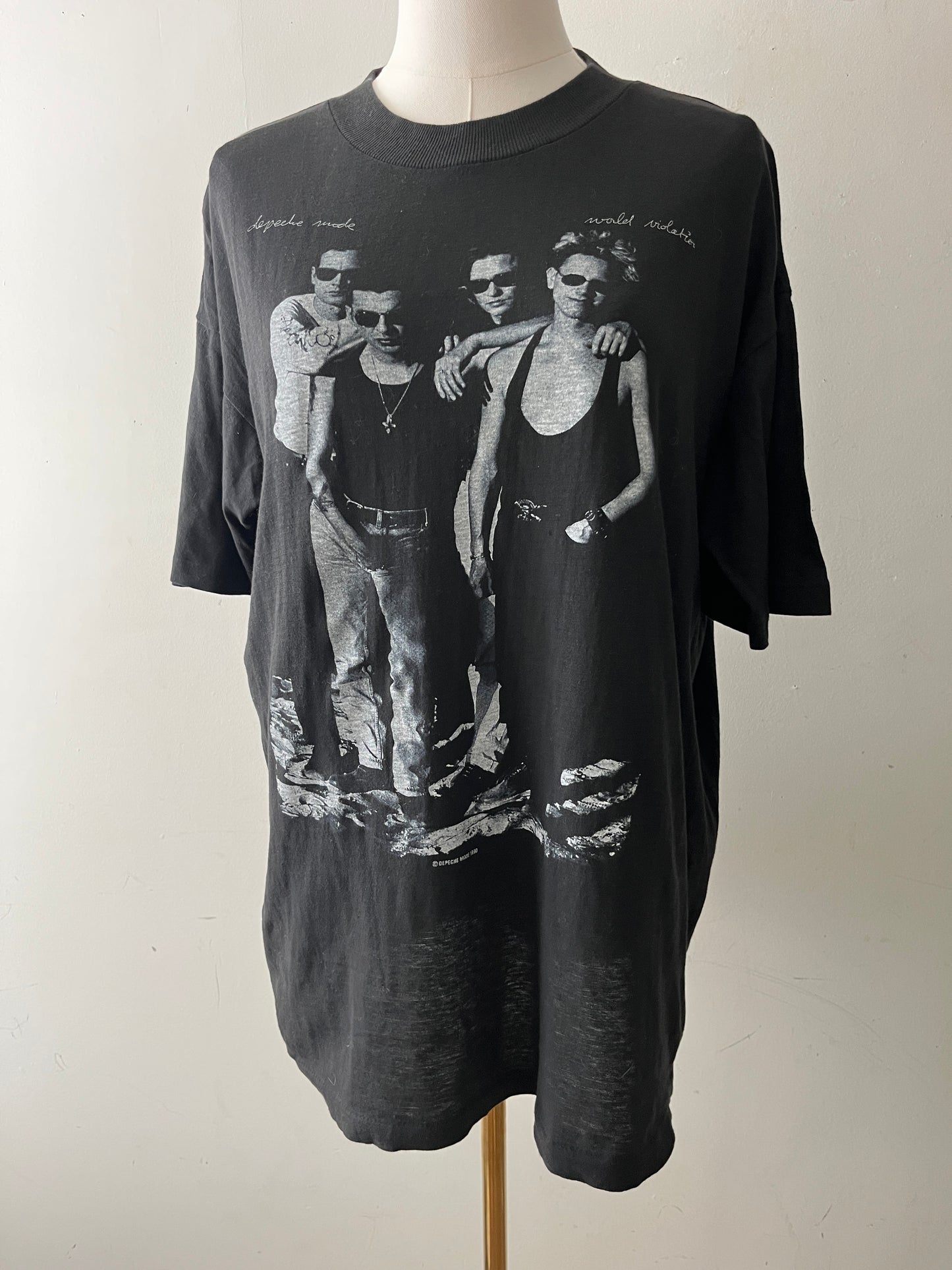 90s Black Depeche Mode Violator World Tour Band Tee| One size