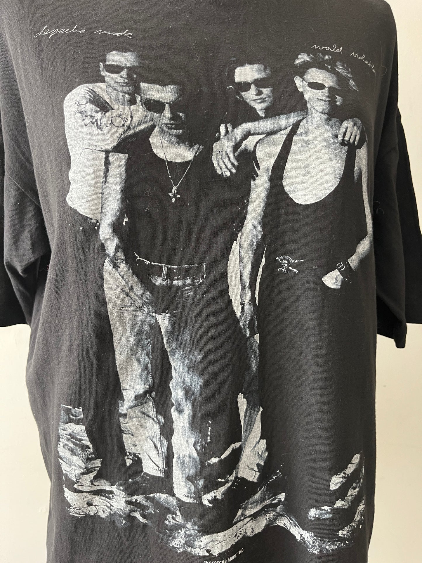 90s Black Depeche Mode Violator World Tour Band Tee| One size