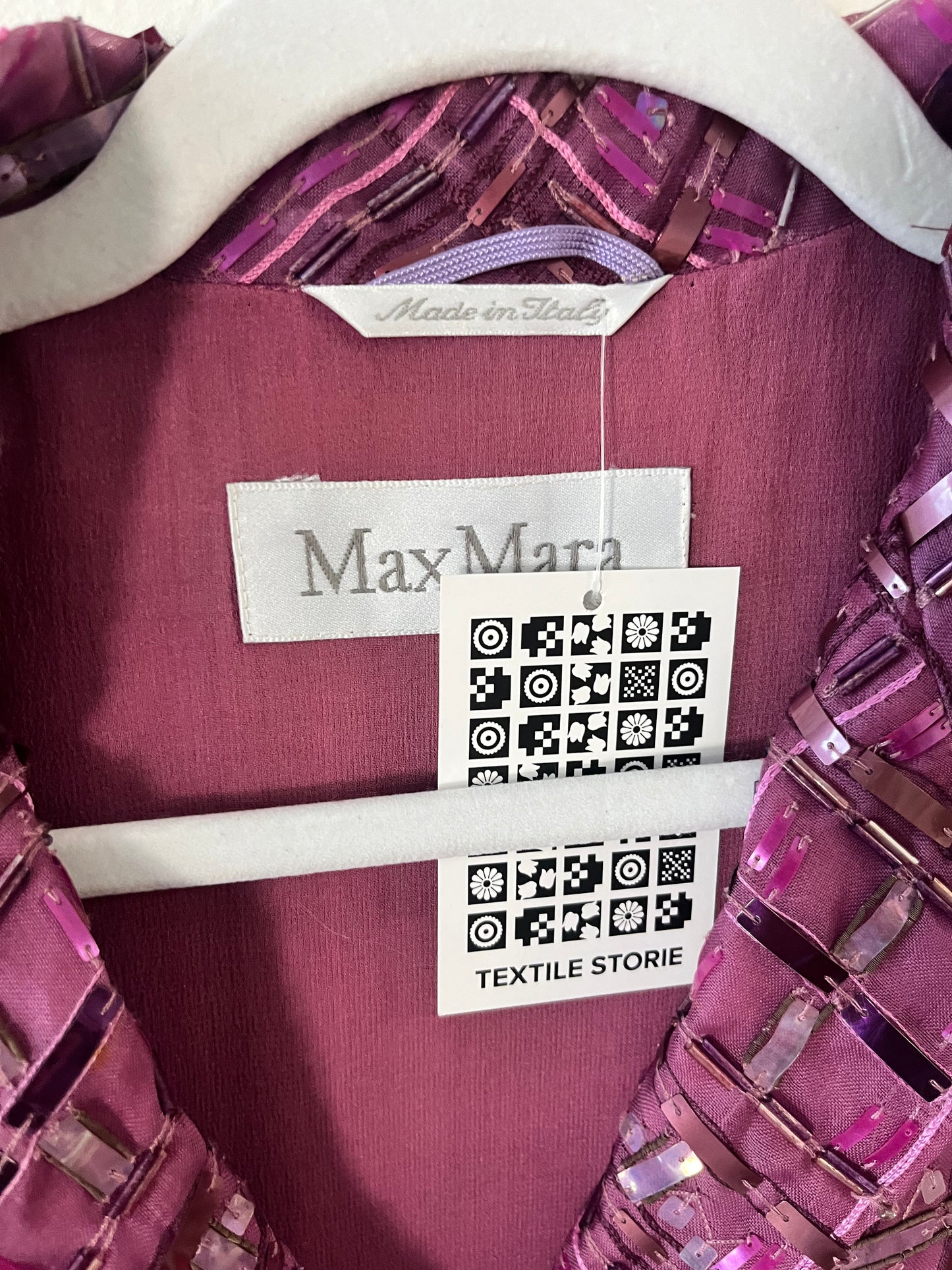 Max Mara Silk Beaded Sequin Coat| XS/S