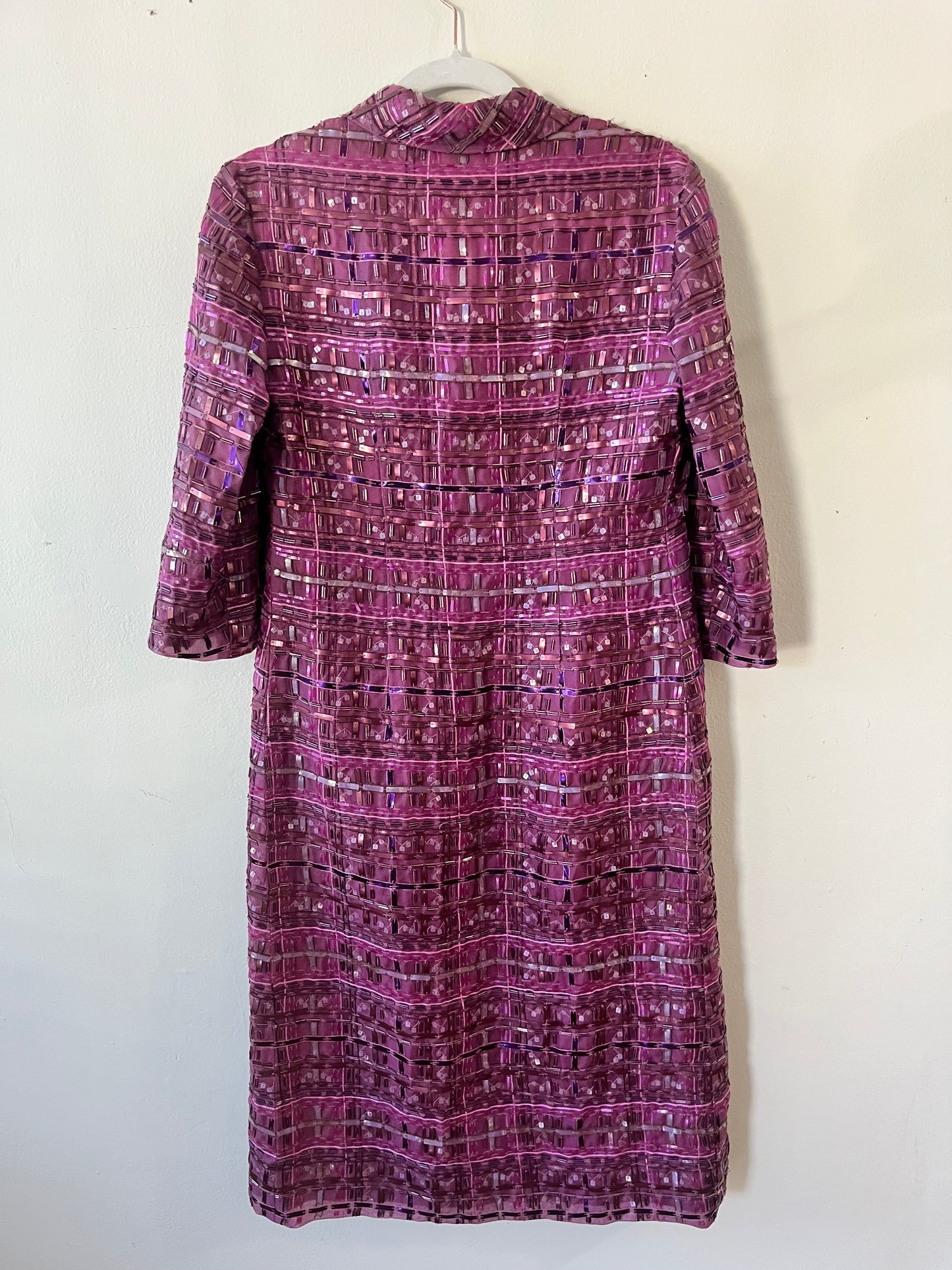 Max Mara Silk Beaded Sequin Coat| XS/S