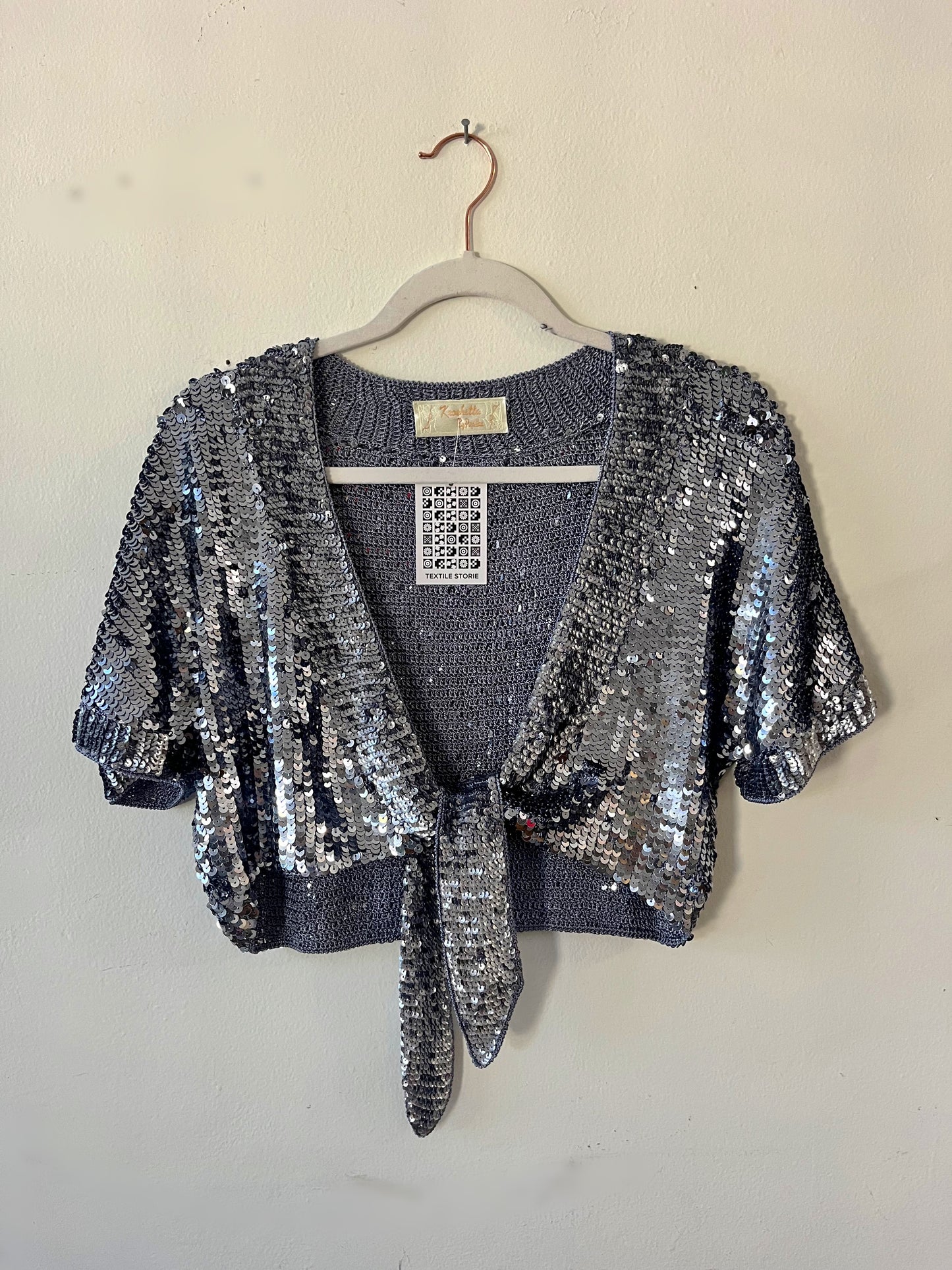 Crochet Sequin Topper Bolero | Medium