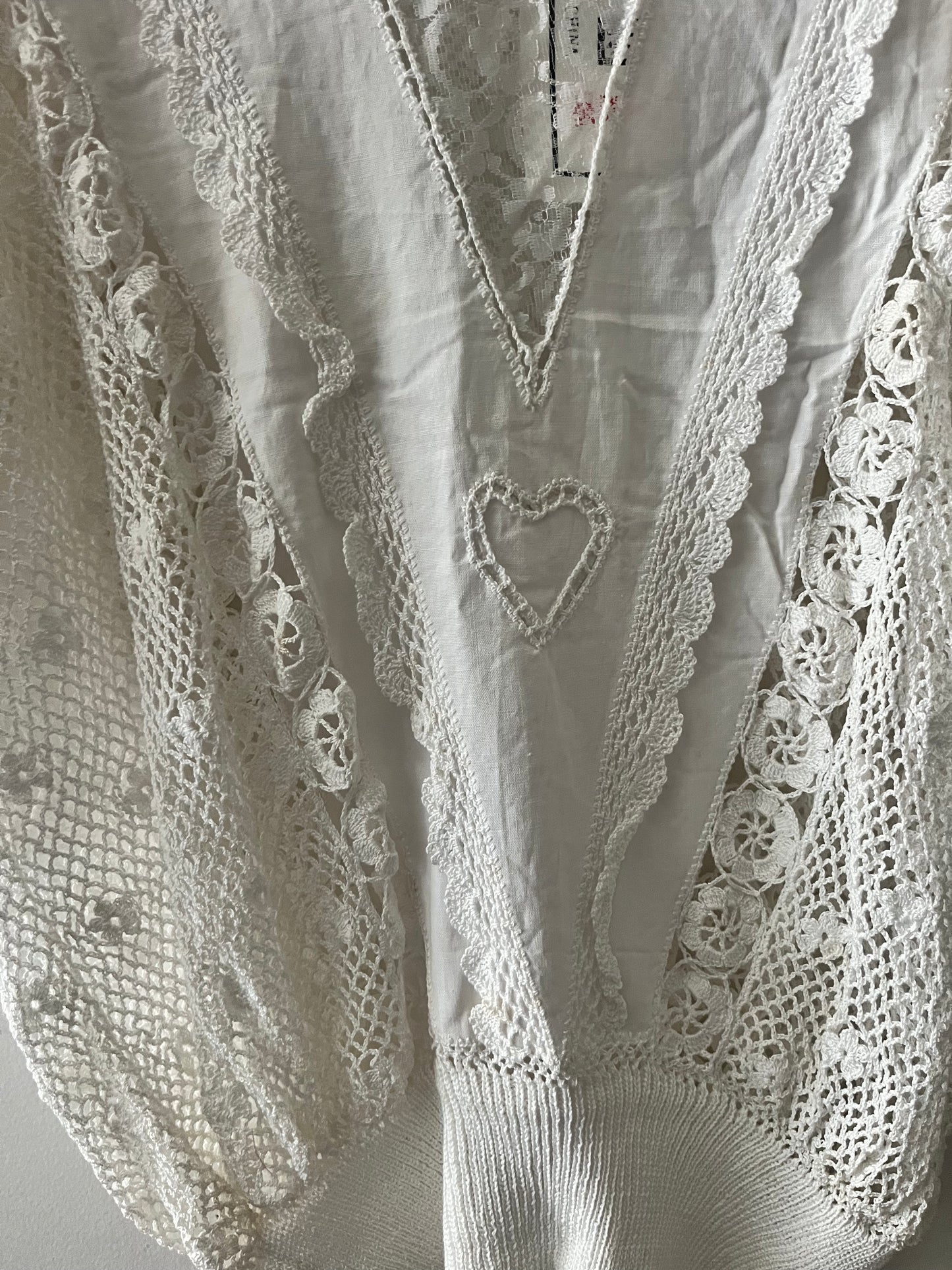 Crochet Cotton Lace Sweater Top | M/L