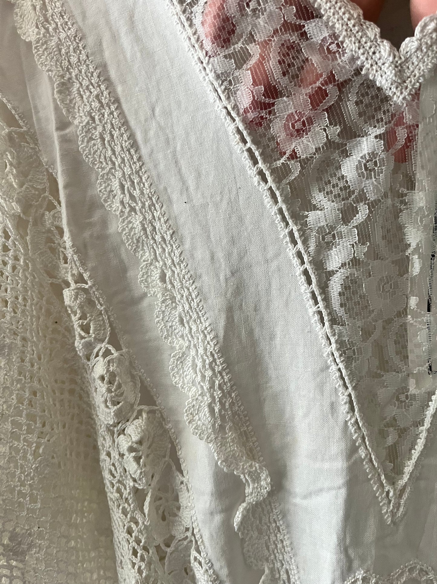 Crochet Cotton Lace Sweater Top | M/L