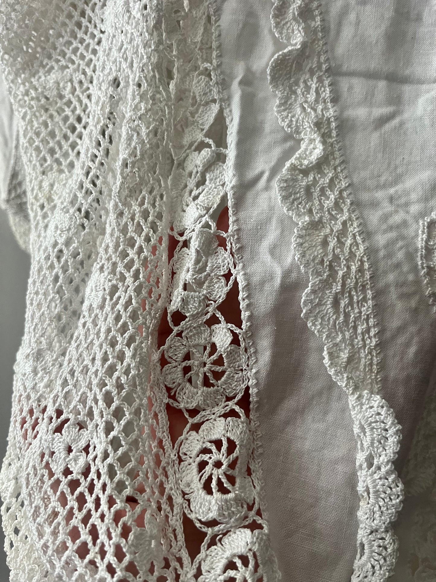 Crochet Cotton Lace Sweater Top | M/L