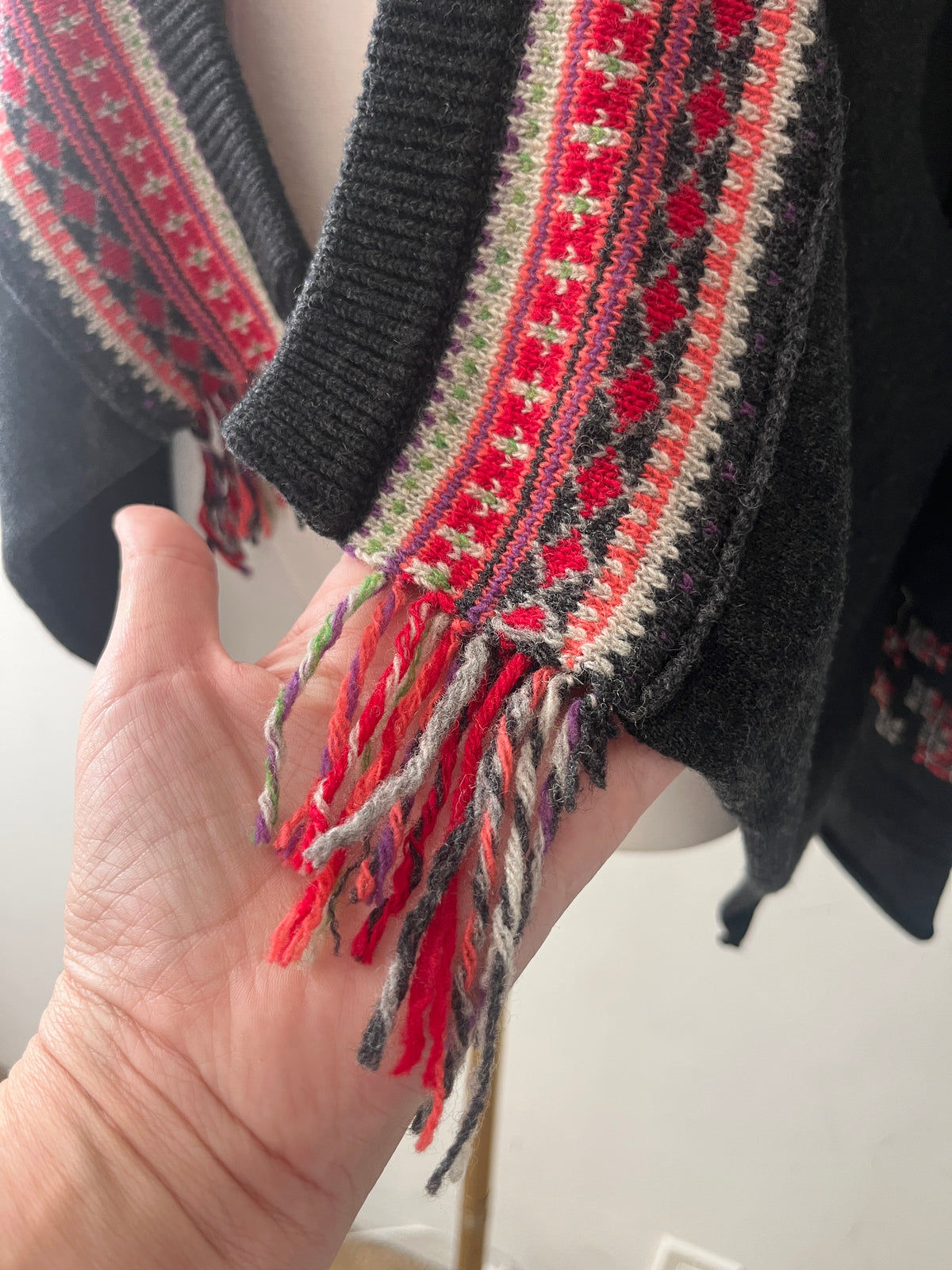 Marithe Francois Girbaud MFG Fair Isle Draped Cardigan| S/M