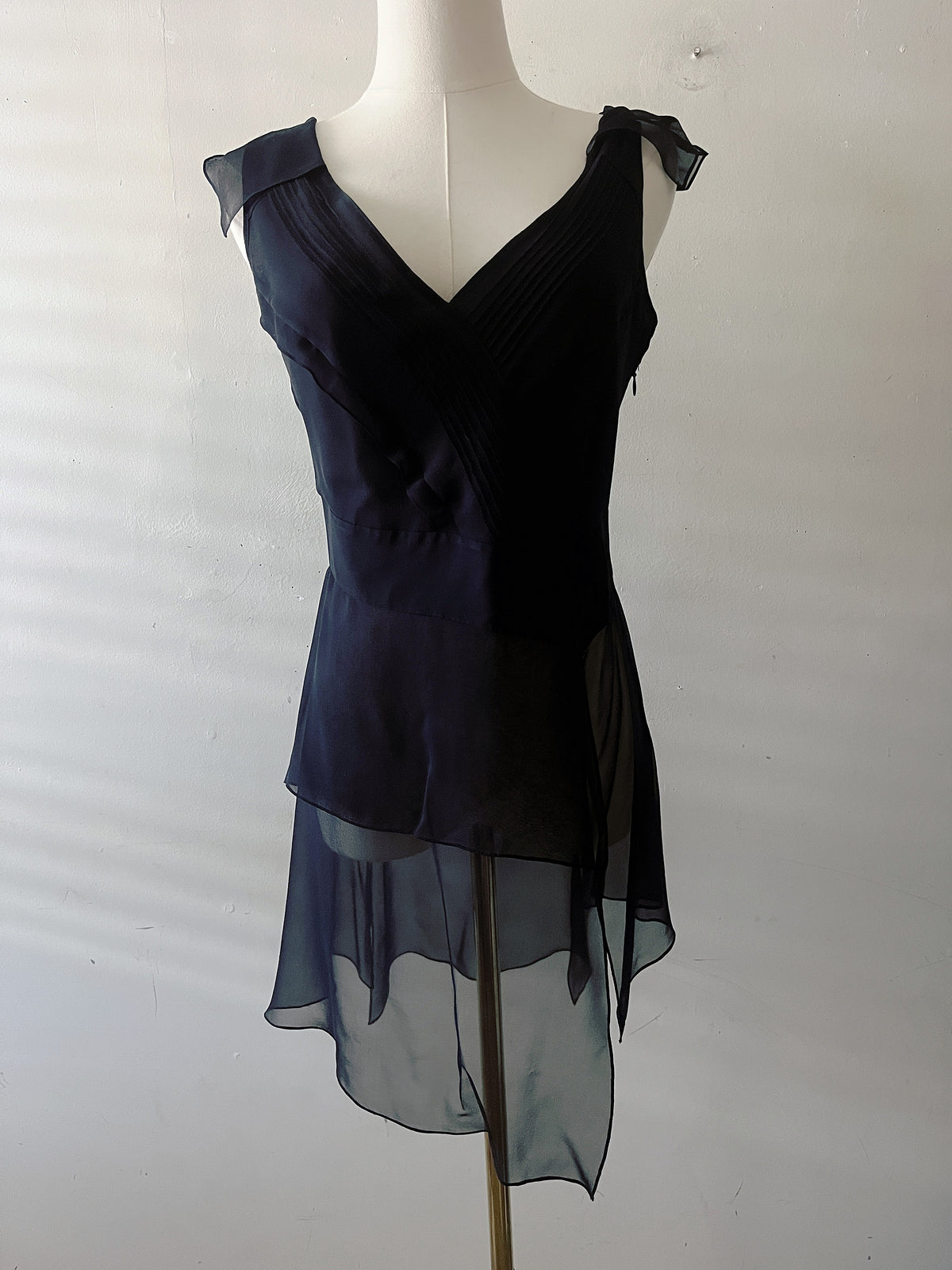 Silk Handkerchief Hem Moody Goth Top| Small