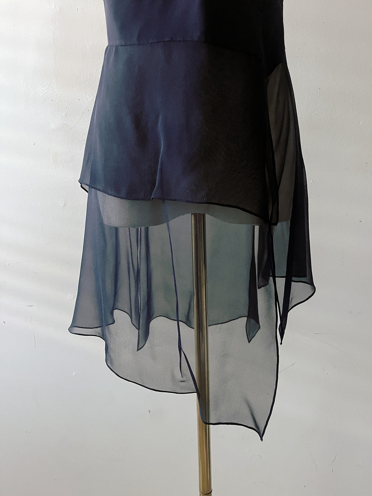 Silk Handkerchief Hem Moody Goth Top| Small