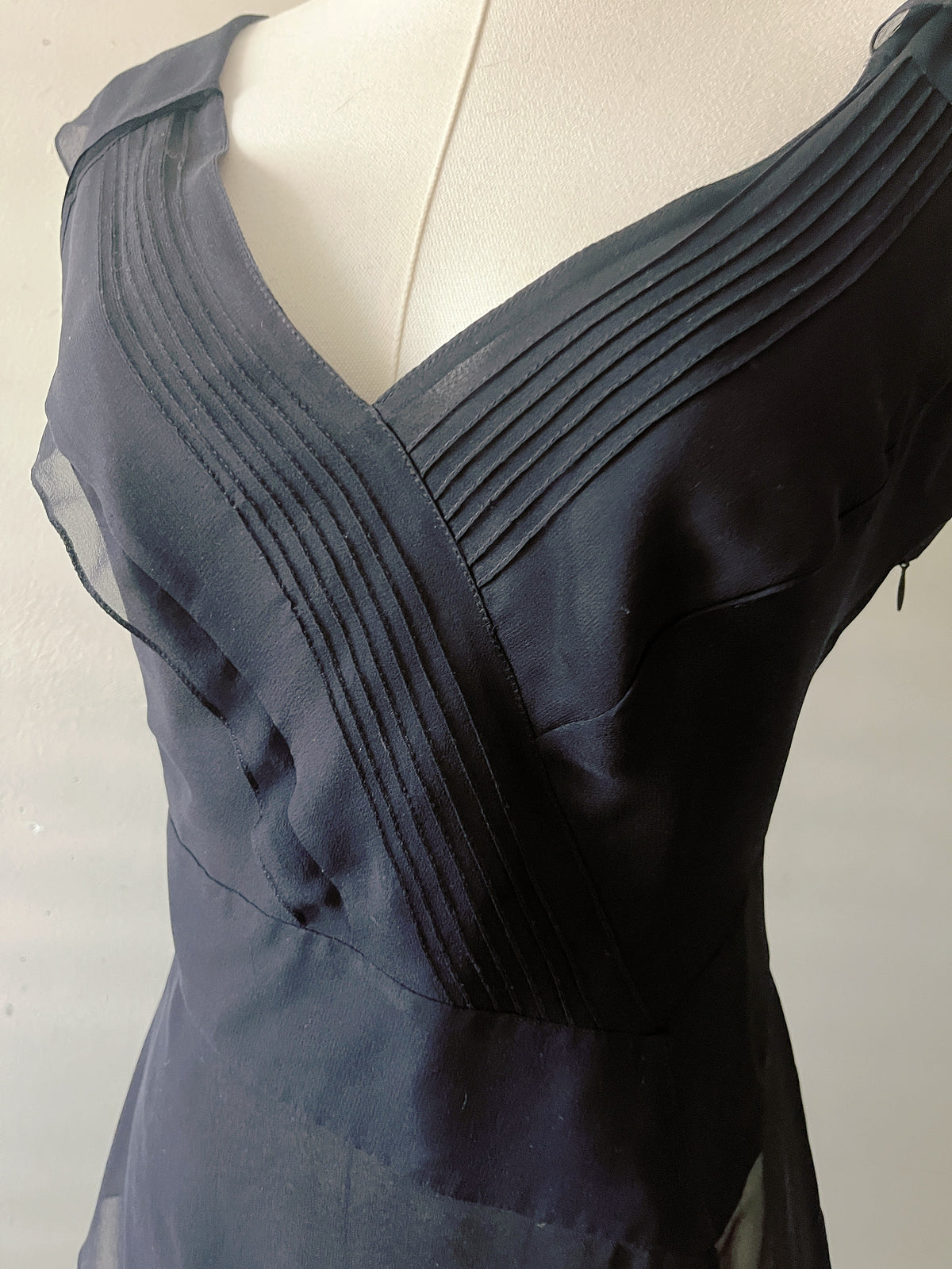 Silk Handkerchief Hem Moody Goth Top| Small
