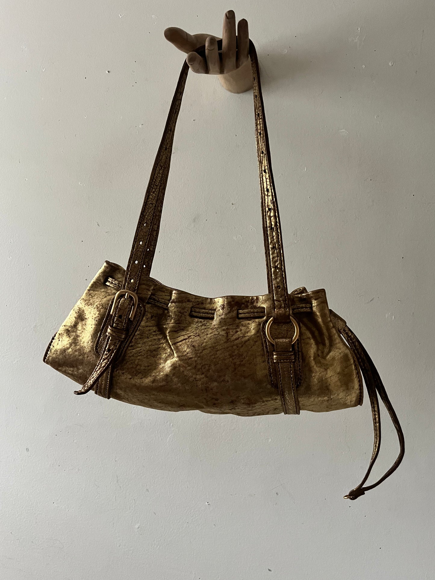 Miu Miu Gold Leather Purse