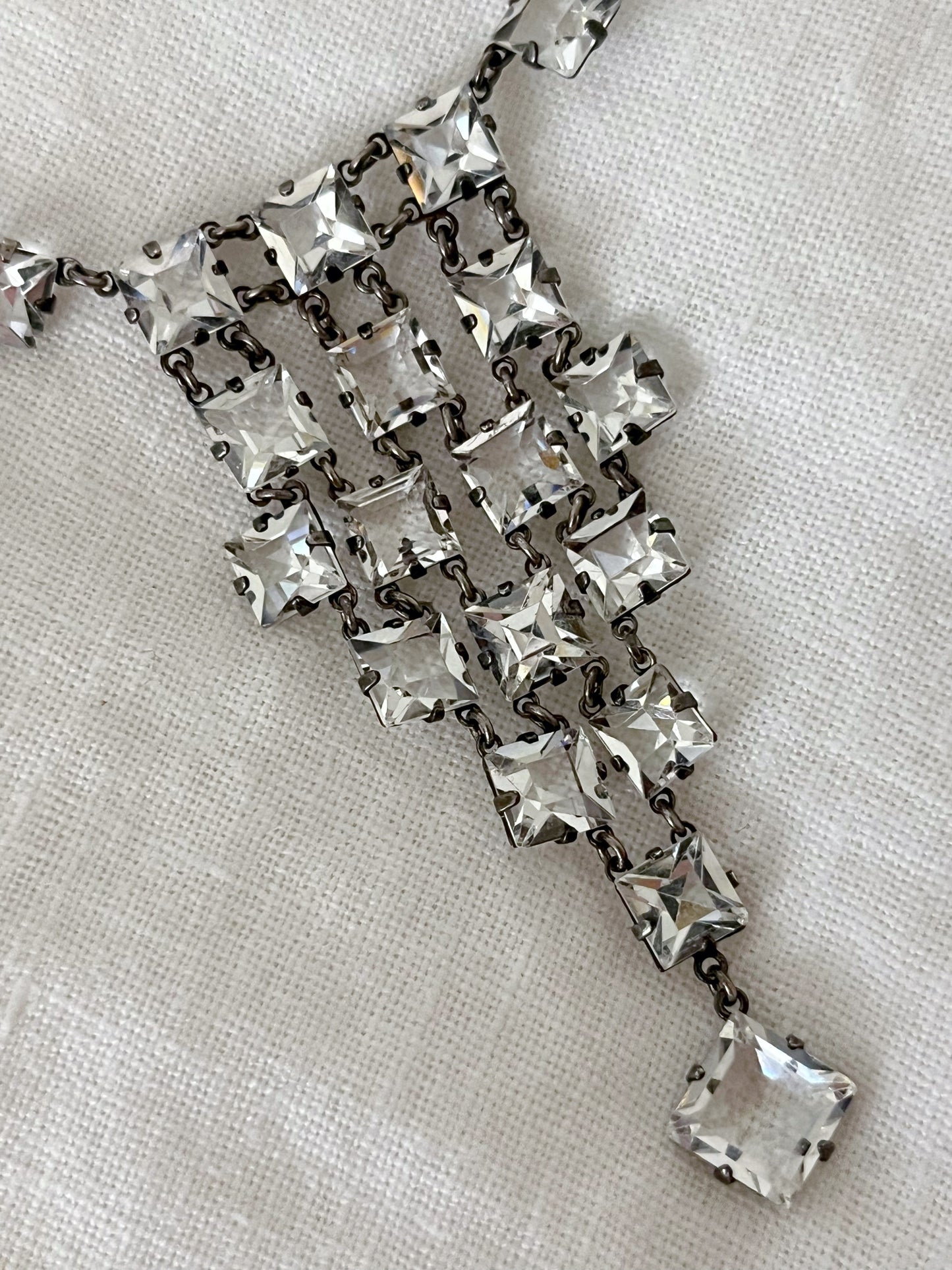 Art Deco Crystal Drop Necklace