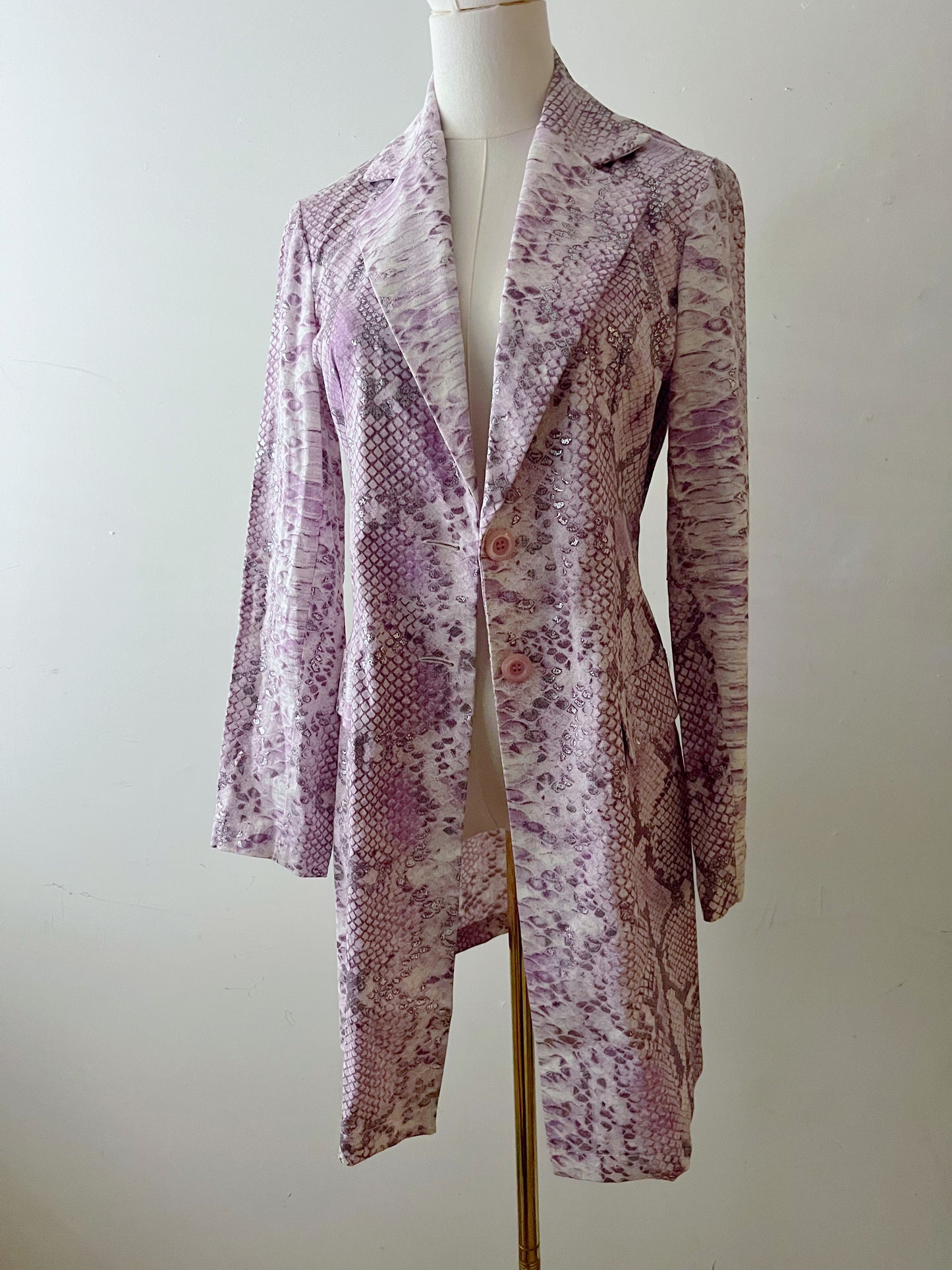 Rinascimento Italian Snaked Printed Cotton Jacket| Small