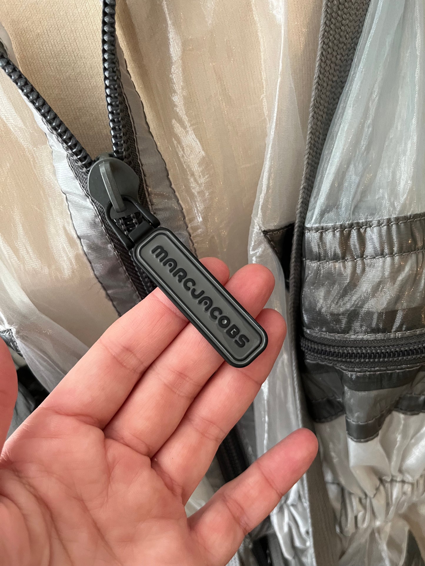 Marc Jacobs Sheer Metallic Parachute Jacket