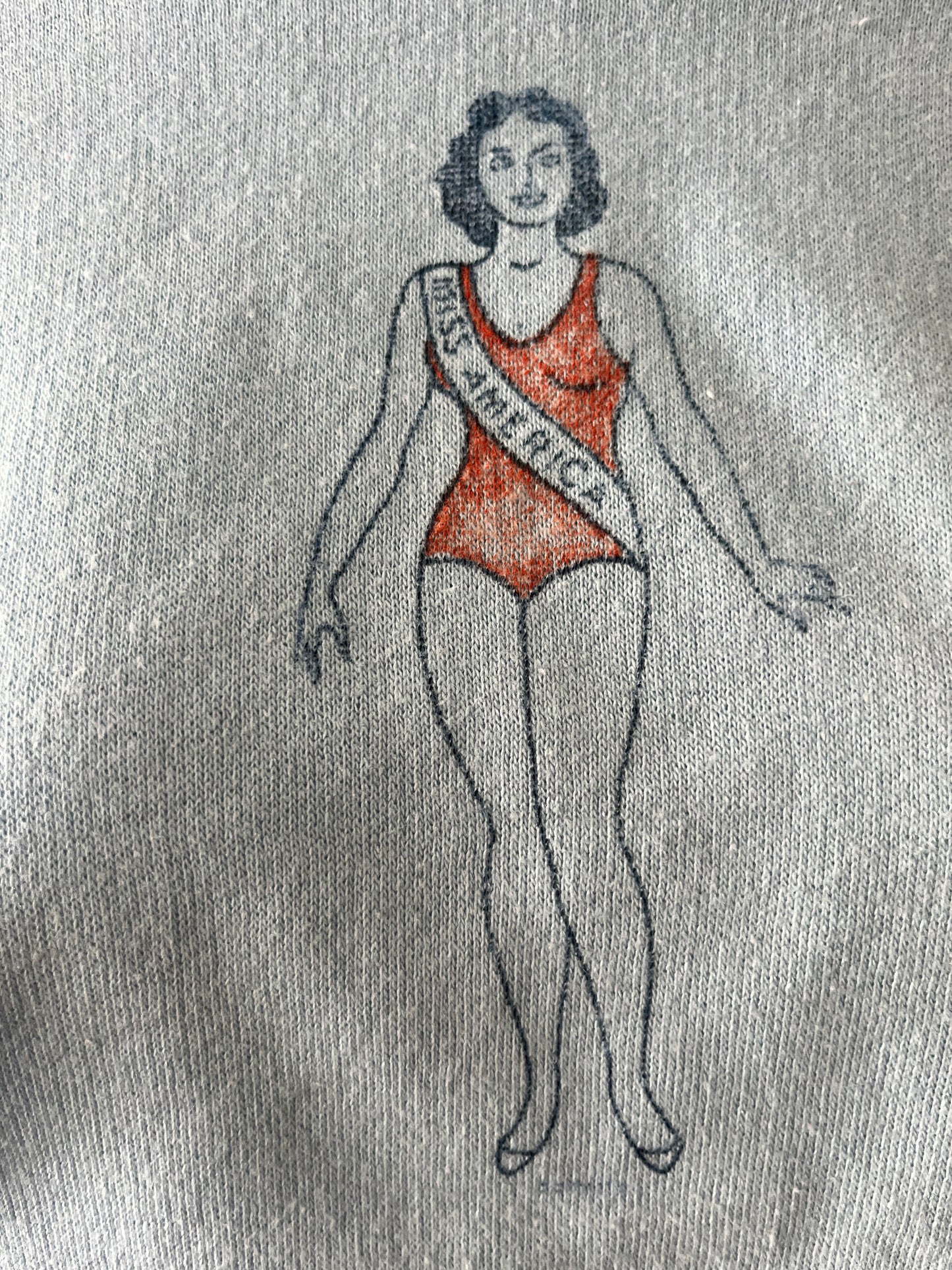 Miss America Modern Crew Sweater Pale Blue| S/M