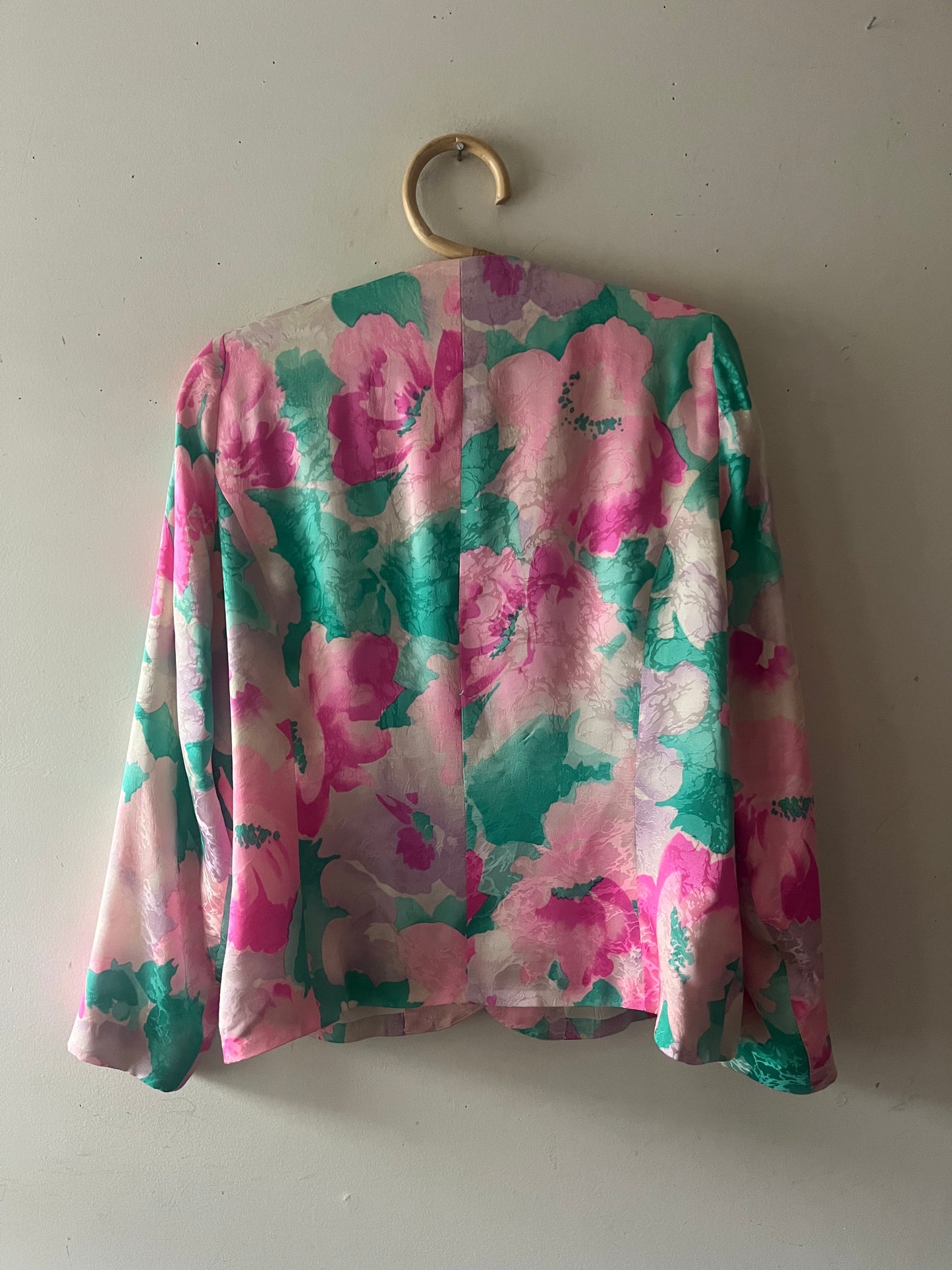Silk Floral Blazer Jacket