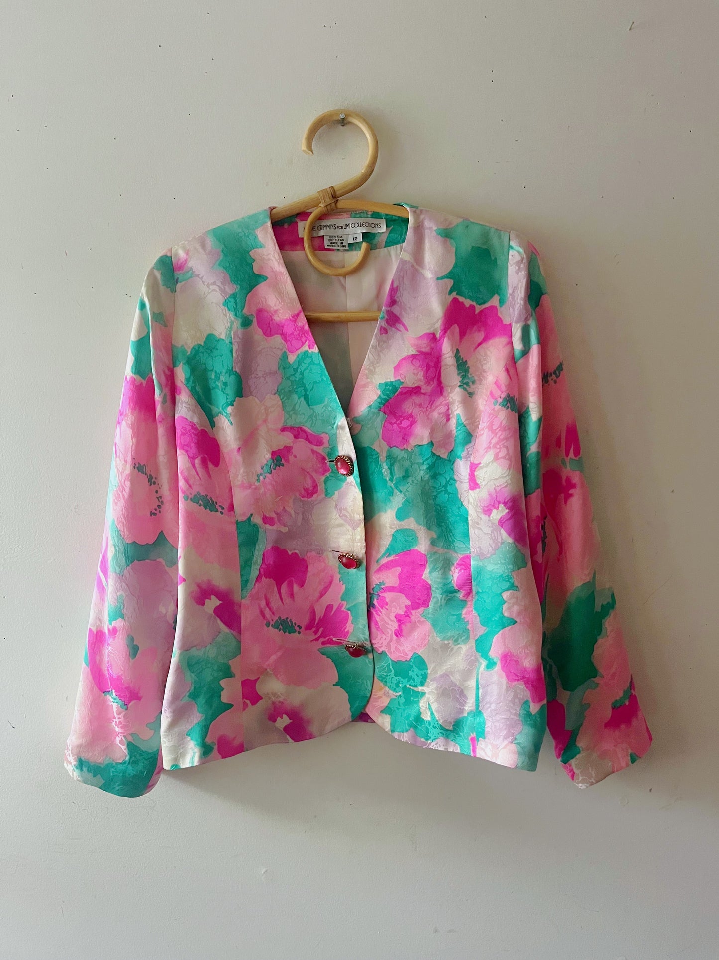 Silk Floral Blazer Jacket