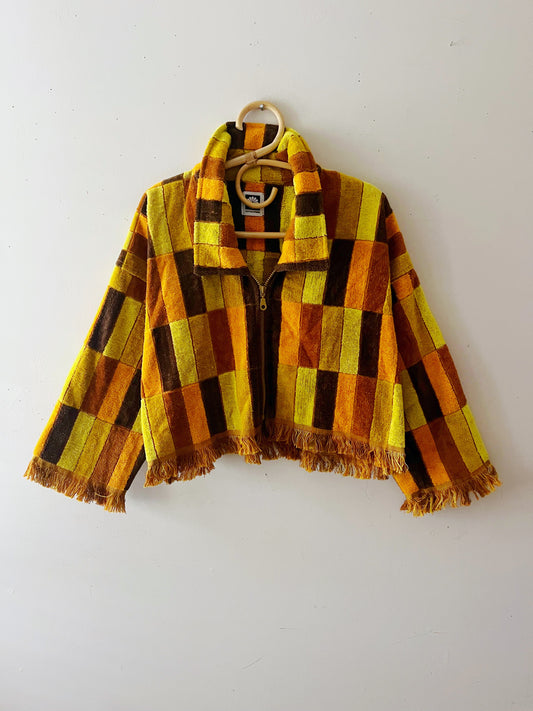 Orange Tiled Towel Jacket