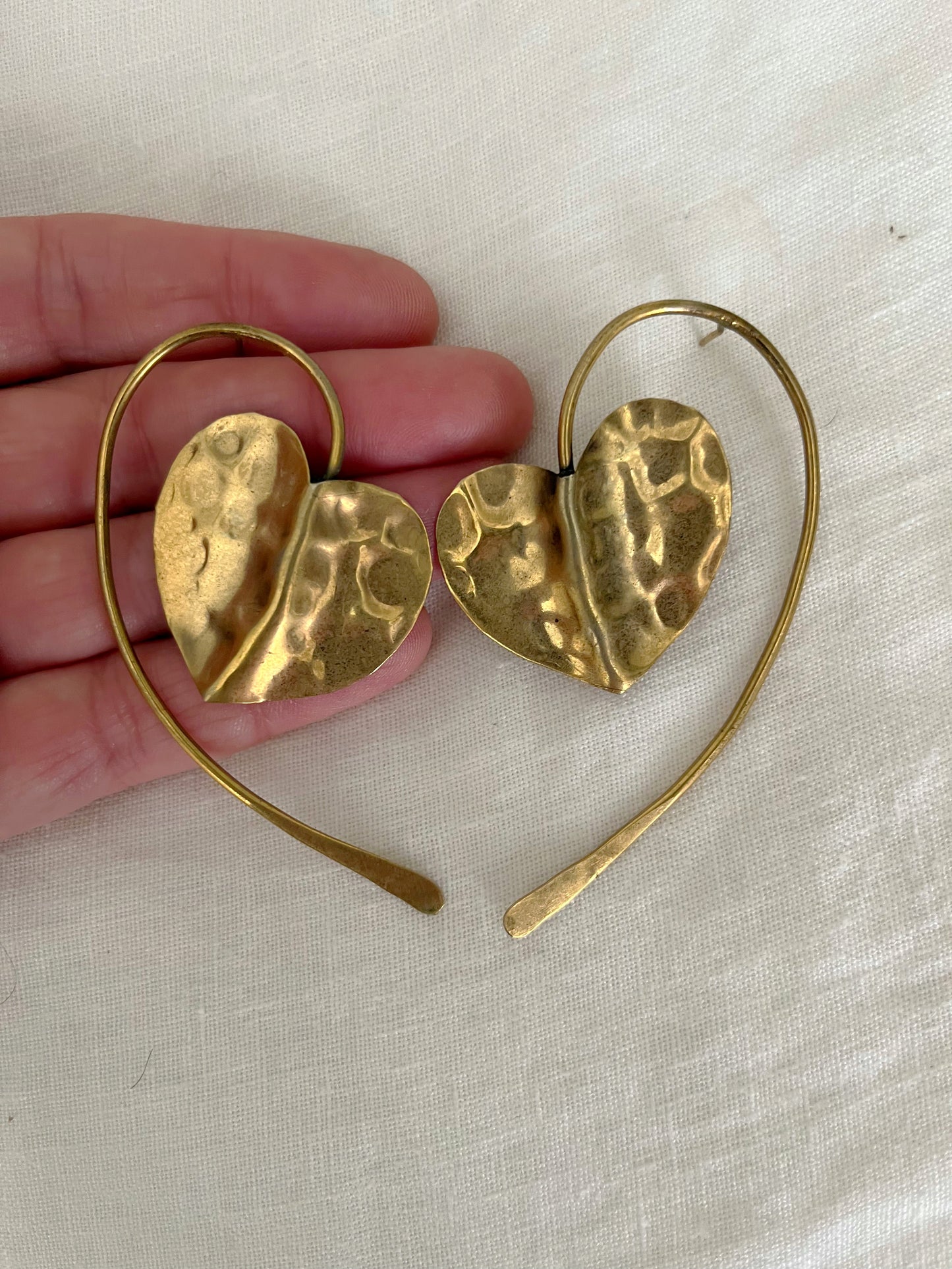 Hammered Hearts Earrings