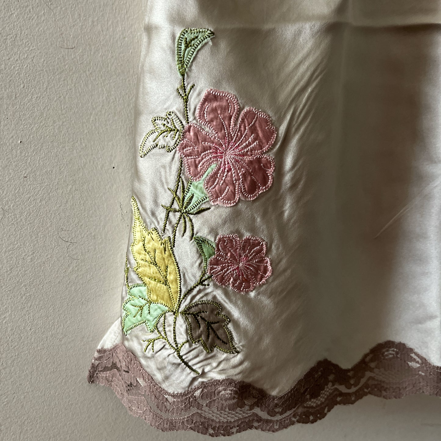 Silk Lace Cami Embroidered Silver| Medium