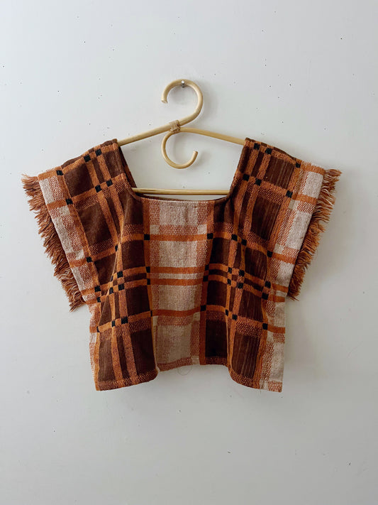 Dad Plaid Towel Top| S/M