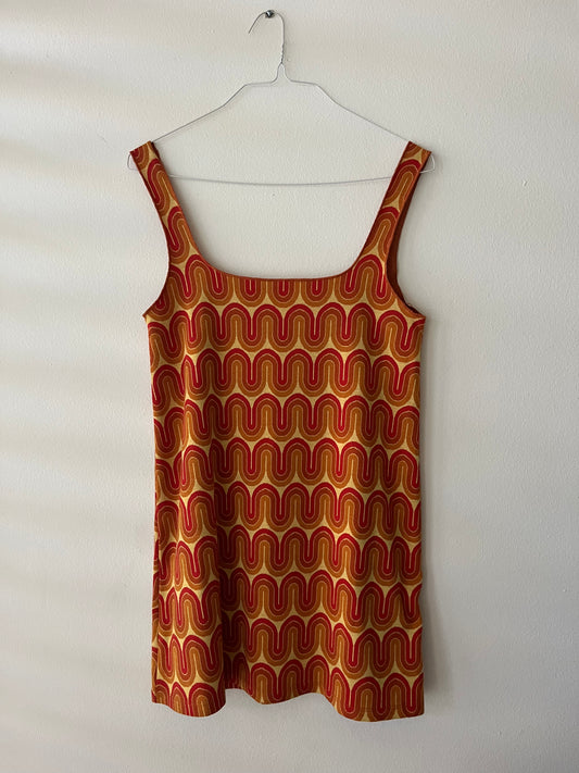 70s Inspired Mini Knit Dress