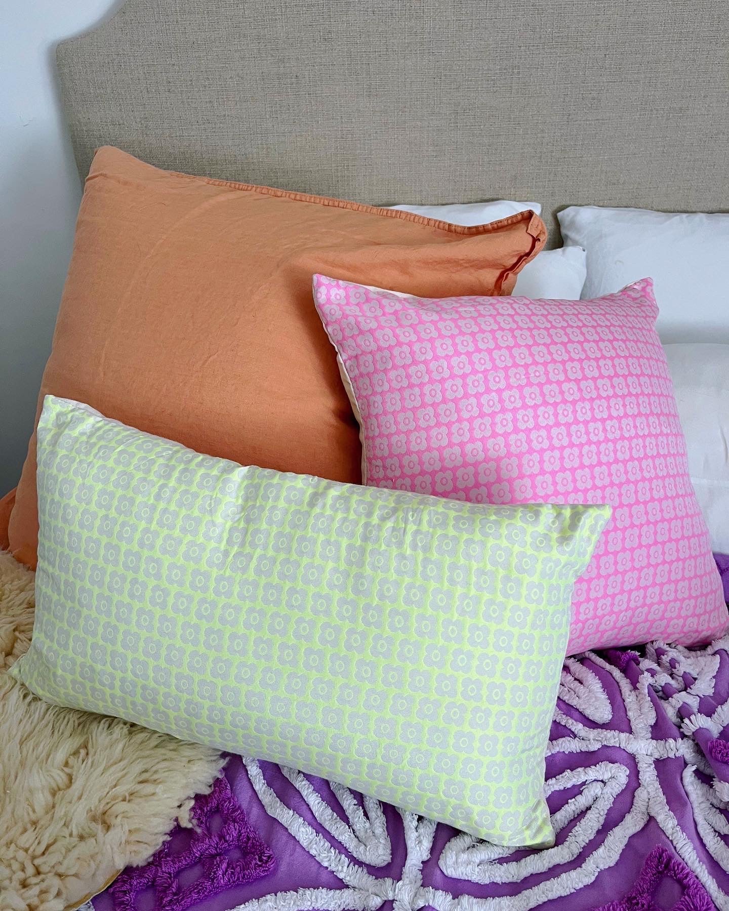 Floral Pop Upcycled Decor Pillows