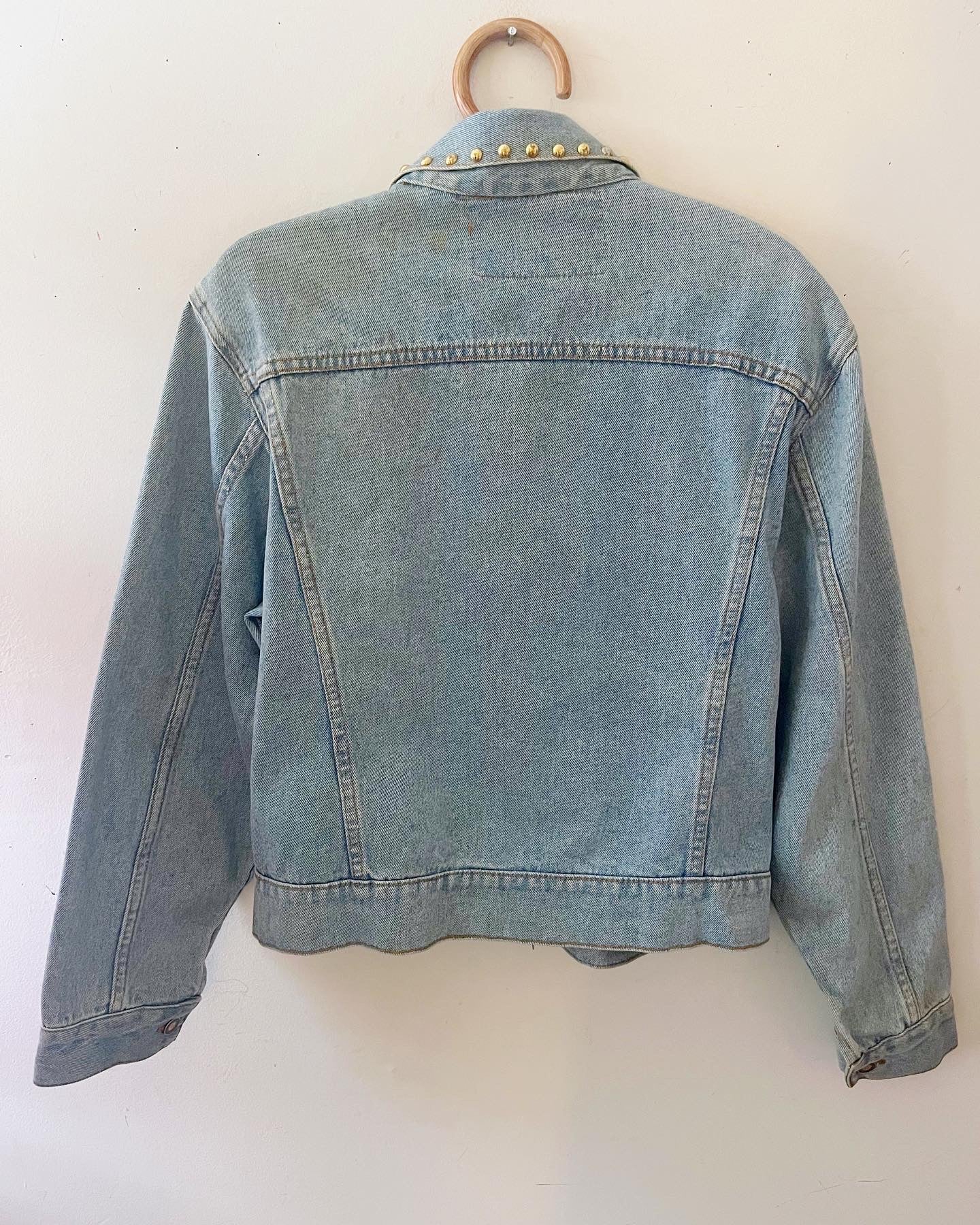 Gazoz Rainbow Studded Denim Jacket