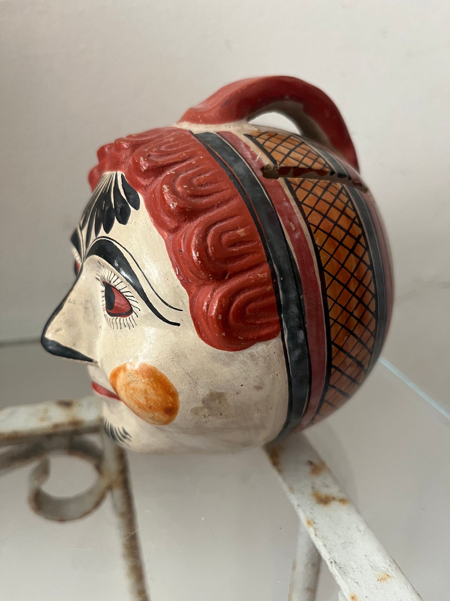Hand Painted Tonala Pottery Figurine Piggy Bank