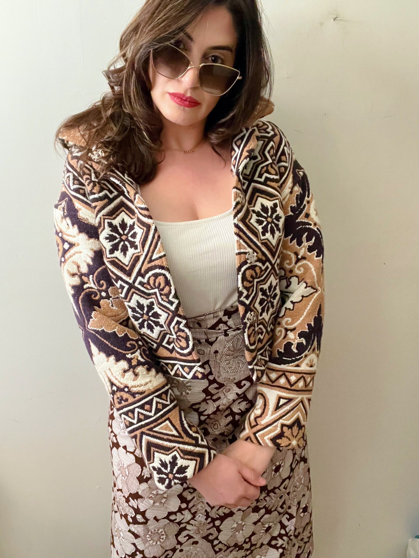 Rich Tapestry Jacket- Cocoa