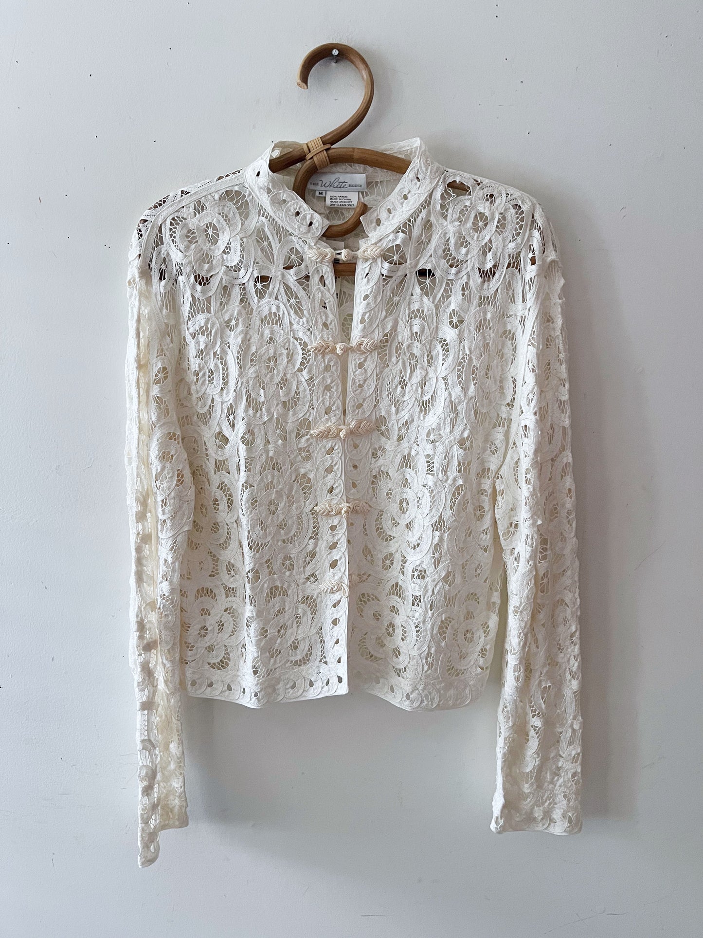 Cream Lace Jacket Top