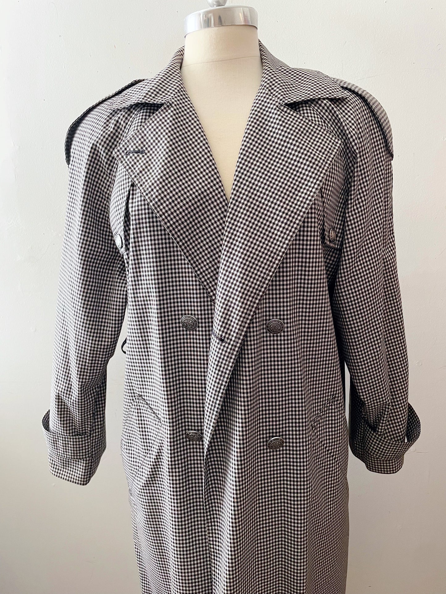 Gingham Trench Coat